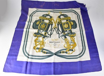 Lot 391 - HERMÈS; a vintage silk 'Brides de Gala' scarf,...