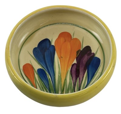 Lot 483 - CLARICE CLIFF; a Bizarre painted pin dish,...