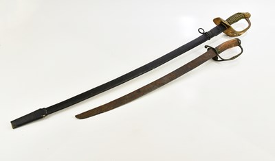 Lot 1373 - A WWI Prussian officer's infantry sword and a...