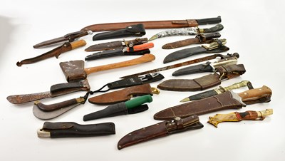 Lot 1339 - A collection of various knives including...
