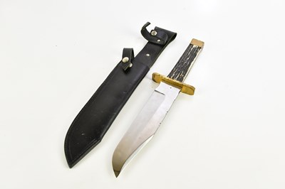 Lot 1344 - R. COOPER; a handmade antler handled Bowie...