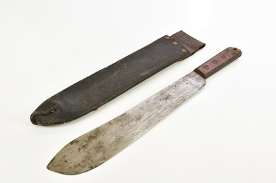 Lot 1389 - A WWII jungle machete, the blade inscribed...