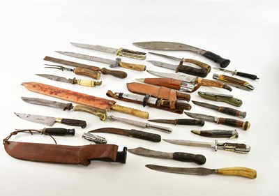 Lot 1347 - A collection of various knives including...