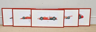 Lot 2874 - FORMULA ONE (F1) INTEREST; six pencil signed...