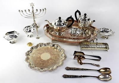 Lot 603 - A quantity of plated ware to include a large...