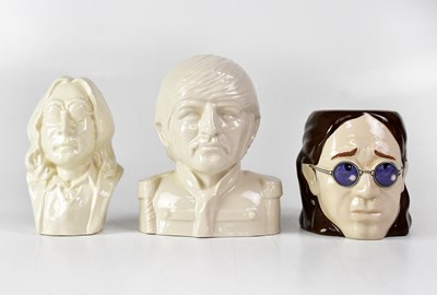 Lot 476 - THE BEATLES; a ceramic bust of John Lennon,...