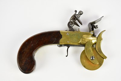 Lot 1432 - A 19th century boxlock flint eprouvette/powder...