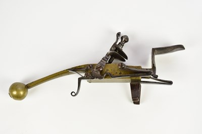 Lot 1434 - An 18th century flintlock tinder box stand,...