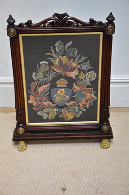 Lot 231 - A 19th century mahogany and brass mounted fire...