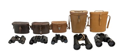 Lot 306 - Five pairs of cased binoculars including...