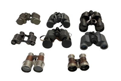 Lot 308 - Eight pairs of modern cased binoculars...