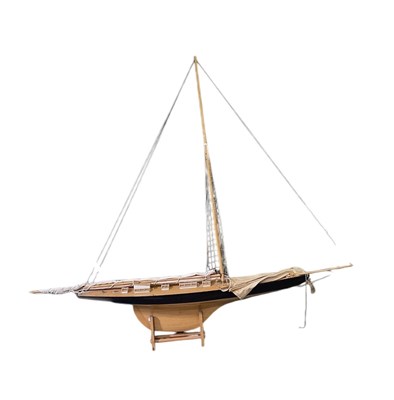 Lot 276 - A modern scratchbuilt model sailing vessel on...