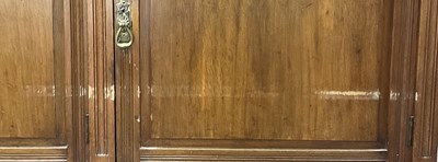 Lot 16 - A large late 19th century mahogany bookcase,...