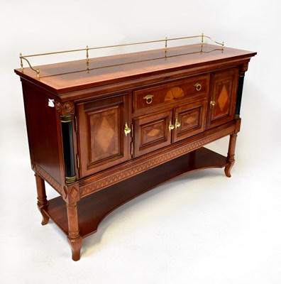 Lot 83 - A reproduction inlaid and crossbanded...