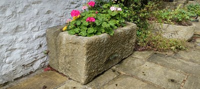 Lot 261 - An old large and impressive stone trough of...