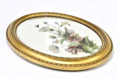 Lot 3029 - An early 20th century gilt wood and gesso oval...