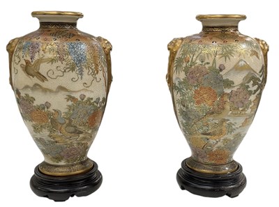 Lot 560 - A pair of late 19th century Japanese Satsuma...
