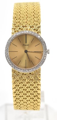 Lot 906 - PIAGET; an 18ct yellow gold lady's wristwatch,...