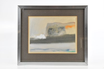 Lot 1763 - UNATTRIBUTED; watercolour, 'Waves Crashing on...