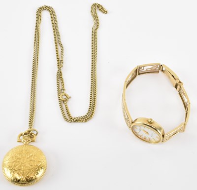 Lot 927 - ROTARY; a lady's Elite 9ct gold wristwatch,...