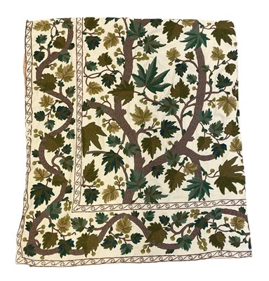 Lot 446 - A large 20th century lined throw, with...