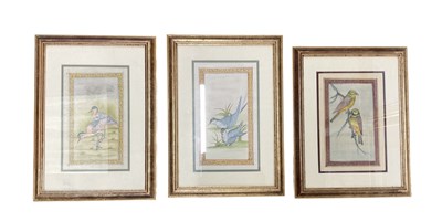Lot 587 - Three 19th century Persian style hand painted...