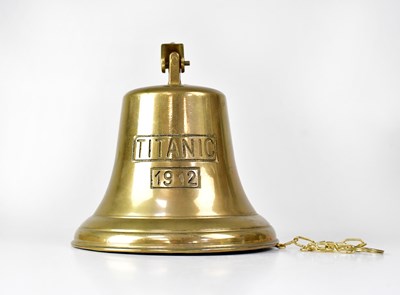 Lot 252 - A commemorative brass ship's bell inscribed...