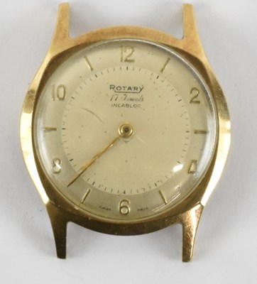 Lot 981 - A gentleman's 9ct gold Rotary watch head, the...