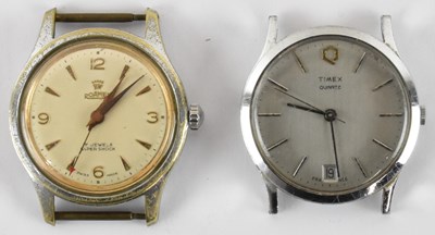 Lot 977 - Two vintage gentleman's watch heads comprising...
