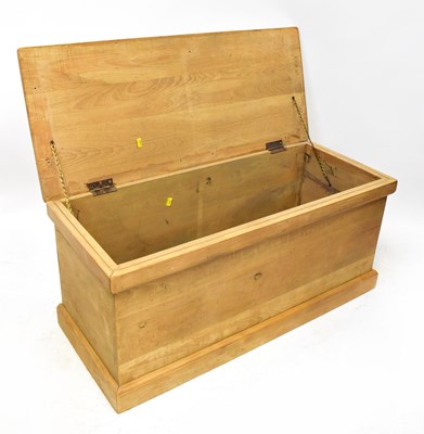 Lot 35 - A modern rustic pine bedding box, 44 x 100 x...