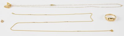 Lot 860 - An 18ct yellow gold fine link necklace (af),...