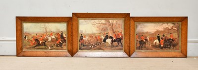 Lot 1652 - AFTER HENRY ALKEN; three hunting prints, 32 x...
