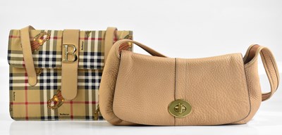Lot 2044 - COACH; a tan brown pebbled leather shoulder...