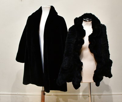 Lot 1975 - JOSEPH; a black rabbit fur jacket, with fur...