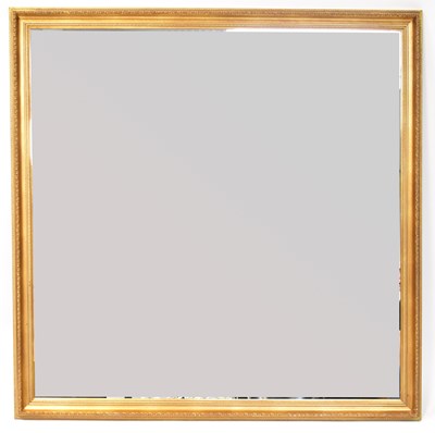 Lot 110 - A large gilt framed square wall mirror, 130 x...