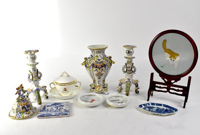 Lot 111 - A 20th century Oriental table screen