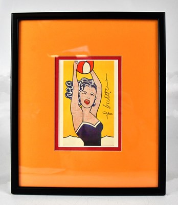 Lot 624 - LICHTENSTEIN; a signed colour print, 'Girl...