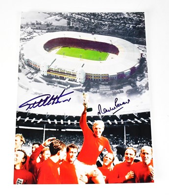 Lot 448 - WORLD CUP 1966; a colour print of the England...