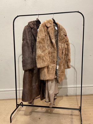 Lot 2014 - SOVEREIGN FURS; a full length light brown mink...