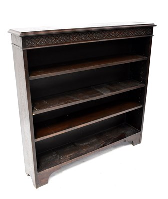 Lot 49 - An early 20th century mahogany bookcase, four...