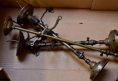 Lot 144 - A collection of early 20th century lamps and...