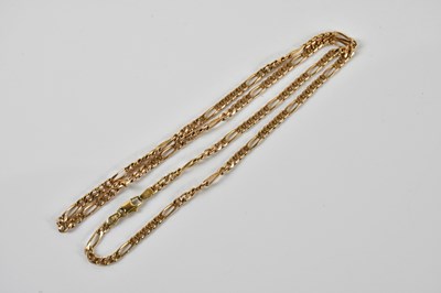 Lot 1622 - A 9ct yellow gold curb link chain, length 54cm,...