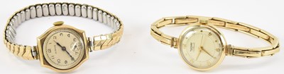 Lot 936 - Two 9ct gold lady's wristwatches comprising...