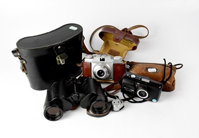 Lot 691 - A German Agfa camera in leather case, an...