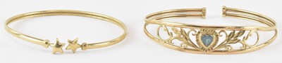 Lot 781 - Two 9ct gold bracelets comprising an example...