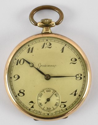 Lot 922 - GROSVENOR; a vintage 9ct gold cased open face...