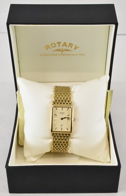 Lot 972 - ROTARY; a gentleman's gold plated wristwatch,...