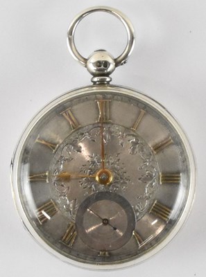 Lot 944 - A mid Victorian silver open face pocket watch...