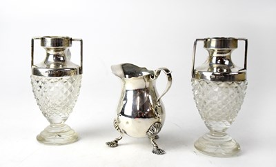 Lot 628 - A pair of Edward VII cut glass baluster vases