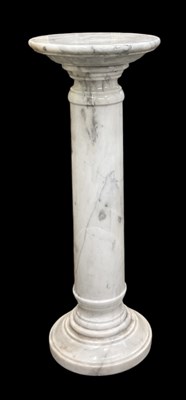 Lot 14 - A white marble jardinière stand, height 90cm,...